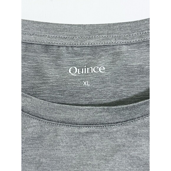 QUINCE Flowknit Breeze Performance Tee Shirt Heather Grey Stretch Men's Size XL - Picture 3 of 5